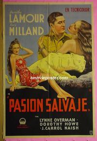 #5360 HER JUNGLE LOVE Argentinean movie poster '38