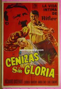 #5364 HITLER Argentinean movie poster '62 Basehart