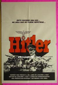 #5365 HITLER A CAREER Argentinean movie poster '77 WWII