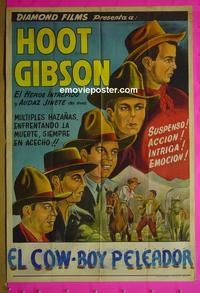 #5366 HOOT GIBSON Argentinean movie poster '40s