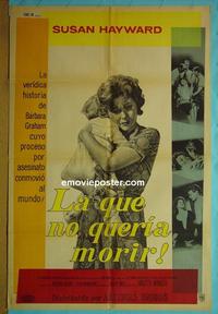 #5371 I WANT TO LIVE Argentinean movie poster '58