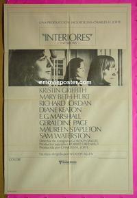 #5374 INTERIORS Argentinean one-sheet movie poster '78Woody Allen