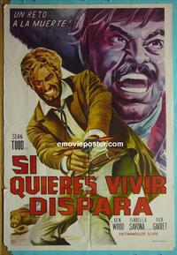 #5372 IF YOU WANT TO LIVE SHOOT Argentinean movie poster