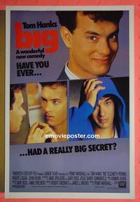 #6427 BIG Aust one-sheet movie poster '88 Tom Hanks, Liz Perkins