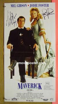 #6413 MAVERICK Aust daybill movie poster '94 Gibson