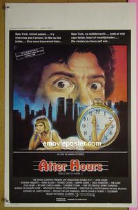 #6468 AFTER HOURS Belgian movie poster '85 Scorsese