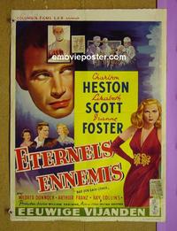 #6472 BAD FOR EACH OTHER Belgian movie poster '53 Heston