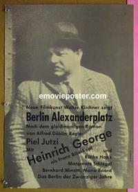 #6241 BERLIN ALEXANDERPLATZ East German movie poster R70