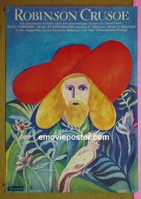 #6258 ROBINSON CRUSOE East German movie poster '72 Russian