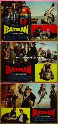 #6647 BATMAN Set of 3 Italian photobusta movie posters '66