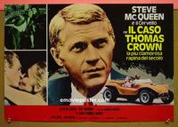 #6775 THOMAS CROWN AFFAIR Italian photobusta movie poster R70s