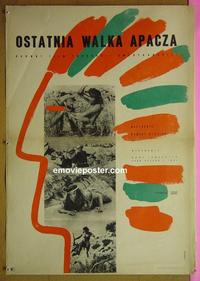 #6185 APACHE Polish movie poster 54 Burt Lancaster,Peters