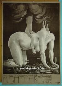 #6217 NIGHTMARES Polish movie poster '79 Estarowieyski art