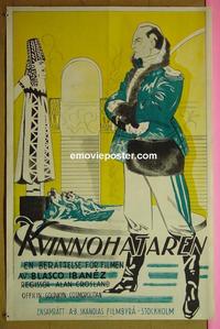 #6365 ENEMIES OF WOMEN Swedish 22x35 '23 Barrymore