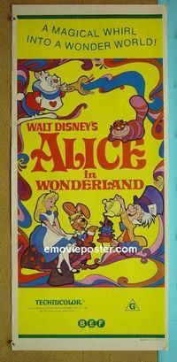 #7115 ALICE IN WONDERLAND Australian daybill movie poster R74