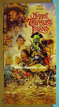 #7656 MUPPET TREASURE ISLAND Australian daybill movie poster '96