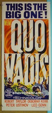 #7749 QUO VADIS Aust daybill R64 Robert Taylor, Deborah Kerr & Peter Ustinov in Ancient Rome!