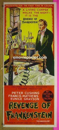 #7774 REVENGE OF FRANKENSTEIN Australian daybill movie poster '69