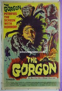 B091 GORGON 40x60 movie poster '64 Hammer, Peter Cushing