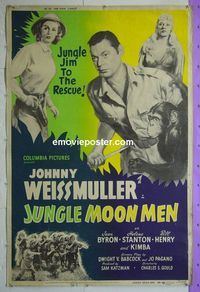 B098 JUNGLE MOON MEN 40x60 movie poster '55 Jungle Jim!