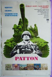 B107 PATTON style B 40x60 movie poster '70 George C. Scott classic!