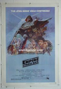 B257 EMPIRE STRIKES BACK linen style B 1sh movie poster '80 George Lucas