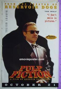 B081 PULP FICTION English advance 40x60 movie poster #3 '94 Harvey Keitel