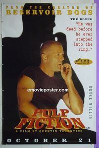 B080b PULP FICTION English advance 40x60 movie poster #2 '94 Bruce Willis