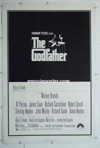 B267 GODFATHER linen one-sheet movie poster '72 Coppola, Al Pacino