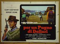 B143 FISTFUL OF DOLLARS linen Italian photobusta movie poster R70s