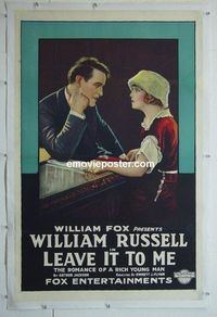 B286 LEAVE IT TO ME linen one-sheet movie poster '20 William Russell