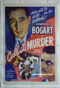 B291 MIDNIGHT linen one-sheet movie poster R47 Humphrey Bogart