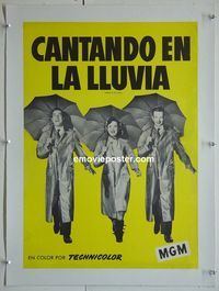 B166 SINGIN' IN THE RAIN linen Spanish movie poster '52 Gene Kelly