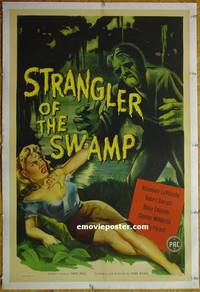 B313a STRANGLER OF THE SWAMP linen one-sheet movie poster '46 Blake Edwards