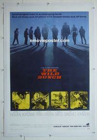 B332 WILD BUNCH linen one-sheet movie poster '69 Sam Peckinpah, Holden