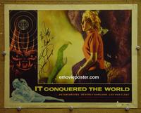 D336 IT CONQUERED THE WORLD signed lobby card #8 56 Garland,AIP