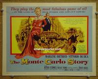 C397 MONTE CARLO STORY title lobby card '57 Marlene Dietrich