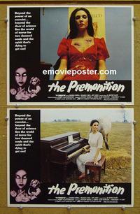 G054 PREMONITION 2 lobby cards '75 damned souls!