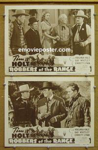 G067 ROBBERS OF THE RANGE 2 lobby cards R53 Tim Holt