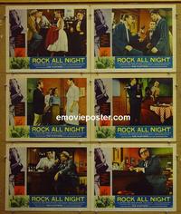 F697 ROCK ALL NIGHT 6 lobby cards '57 rock 'n' roll classic!