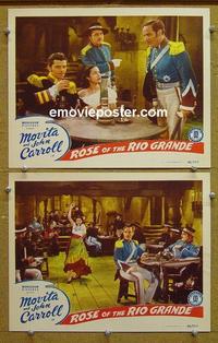 G068 ROSE OF THE RIO GRANDE 2 lobby cards R48 John Carroll