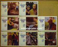 F474 RUN FOR COVER 8 lobby cards '55 James Cagney