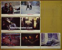 F674 RUNNING SCARED  7 lobby cards '86 Hines, Crystal