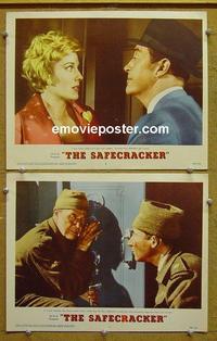 G074 SAFECRACKER 2 lobby cards '58 Ray Milland