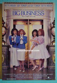 H180 BIG BUSINESS one-sheet movie poster '88 Bette Midler, Lily Tomlin