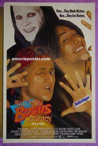 H188 BILL & TED'S BOGUS JOURNEY double-sided one-sheet movie poster '91 Reeves