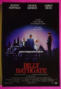 H190 BILLY BATHGATE double-sided one-sheet movie poster '91 Dustin Hoffman, Nicole Kidman