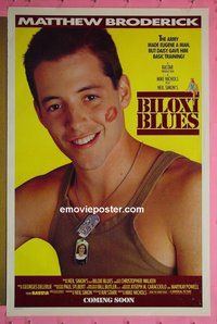 H191 BILOXI BLUES advance one-sheet movie poster '88 Broderick, Walken