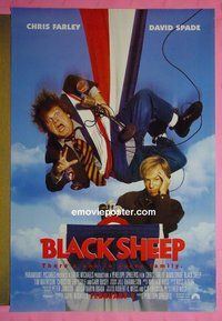 H196 BLACK SHEEP double-sided advance one-sheet movie poster '95 Chris Farley, David Spade