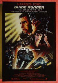 H198 BLADE RUNNER double-sided one-sheet movie poster R92 Harrison Ford